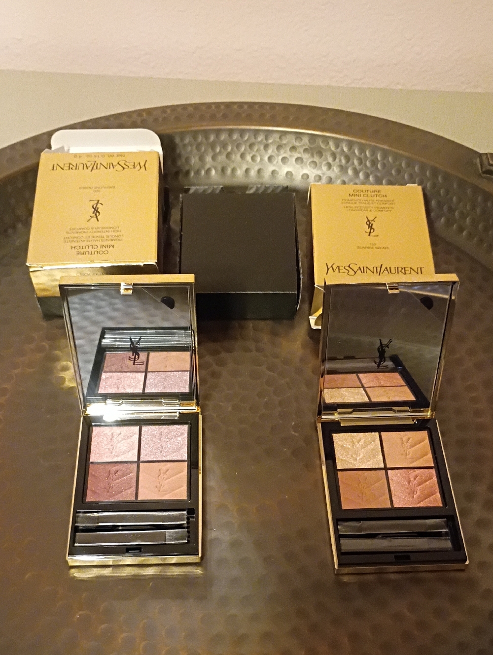 Yves Saint Laurent Pink and Champagne Eyeshadow Quads Duo